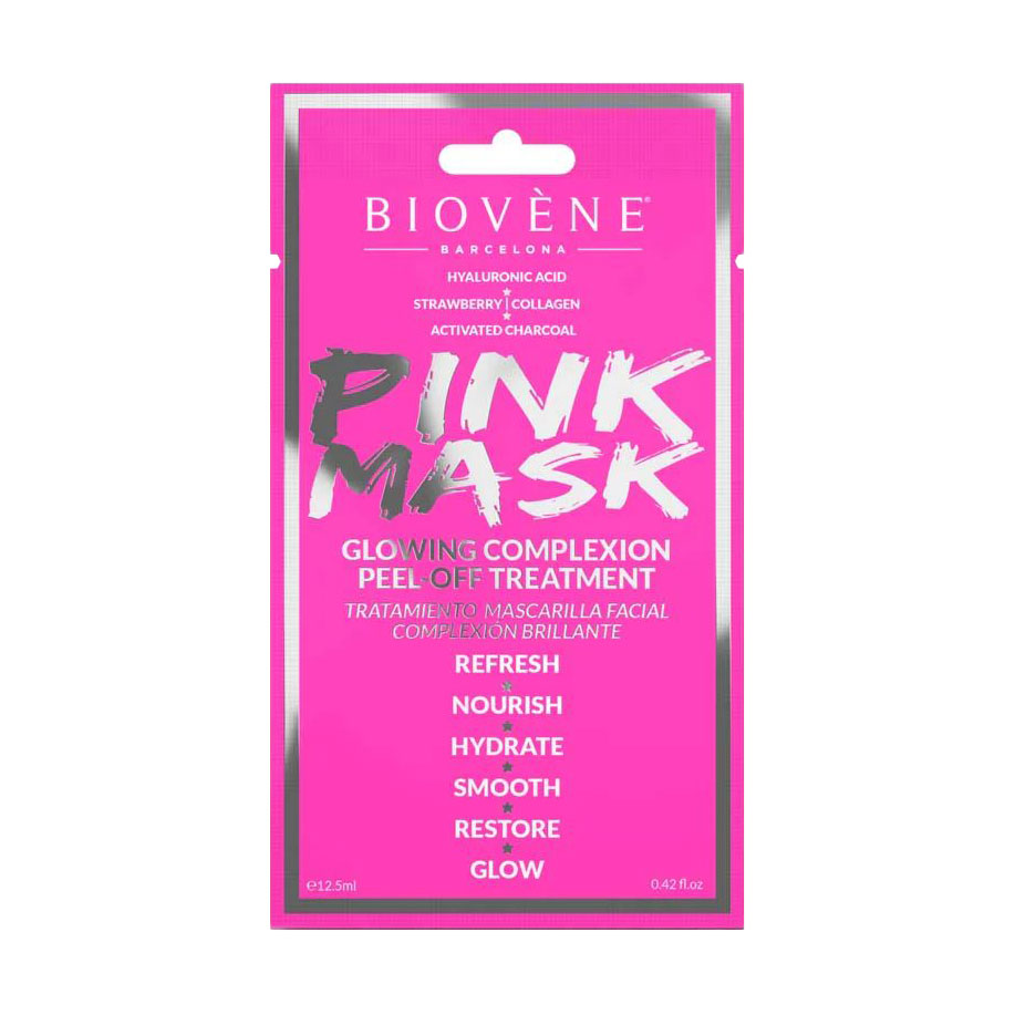 Відлущувальна рожева маска-плівка для обличчя Biovene Pink Peel Off Mask, 12.5 мл